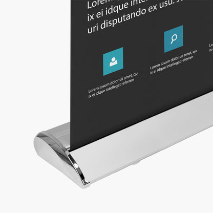 Custom printed trade show graphic installed to the aluminum retractable banner base for a apartment complex located in San Diego. 