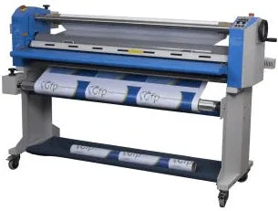 63" wide format laminator with white background.