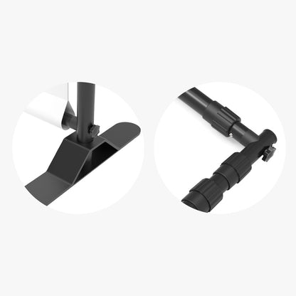 Backdrop frame pin location to show easy disassembly.
