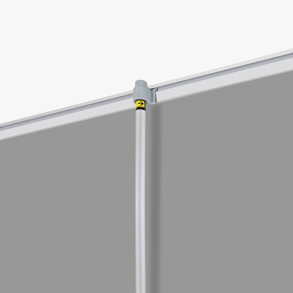 A close-up of the poles that are provided with each retractable banner used at 760 Print in Vista.